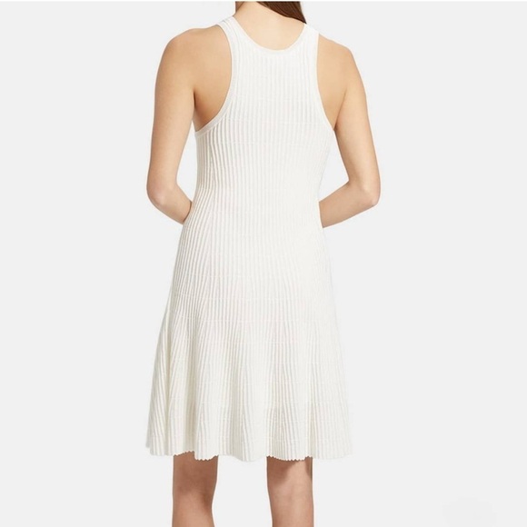 Theory Merino Wool Blend Ottoman Ribbed Lined Sleeveless Shift Day Dress Size P - Picture 3 of 10